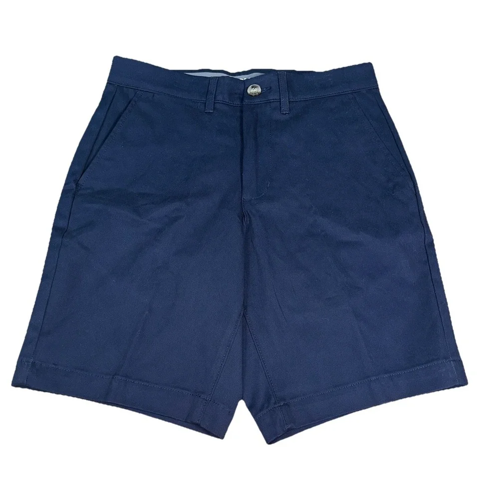 Sonoma Flexwear Flat Front Chino Shorts Navy Blue Cotton 9